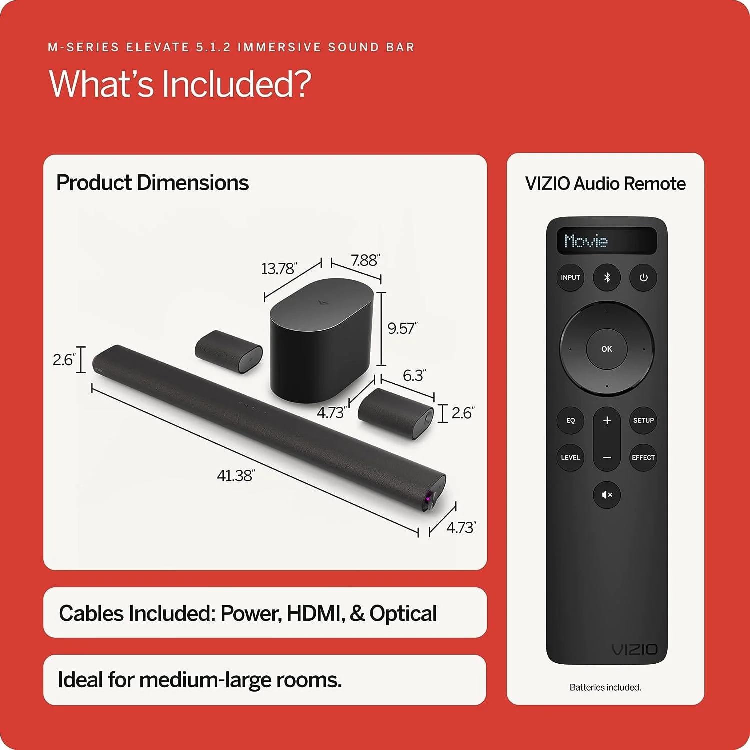 Vizio 42" 5.1.2 M-Series Elevate Soundbar System - Certified Refurbished - Image 12