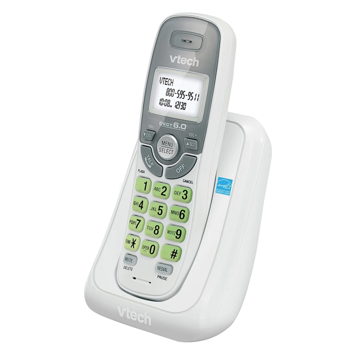 VTech 1-Handset DECT 6.0 Cordless Phone System for Landline, Caller ID/Call Waiting, and Backlit Keypad/Display, CS6114