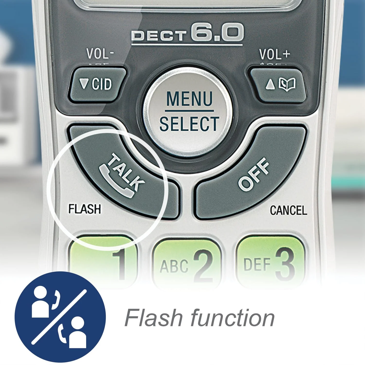 VTech 1-Handset DECT 6.0 Cordless Phone System for Landline, Caller ID/Call Waiting, and Backlit Keypad/Display, CS6114 - Image 4