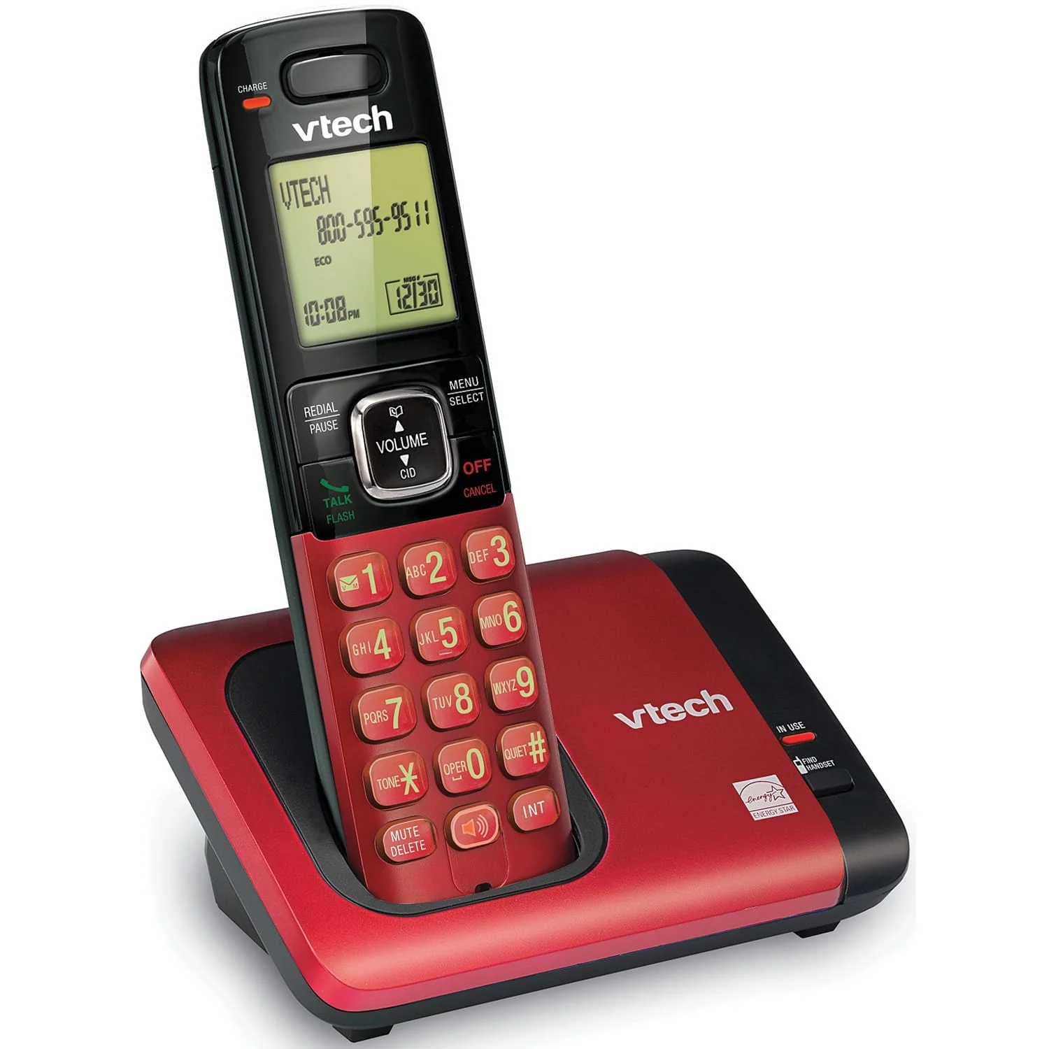 VTech 1-Handset DECT 6.0 Expandable Cordless Phone System for Landline, Caller ID/Call Waiting and Backlit Keypad/Display, CS6719-16 - Image 3