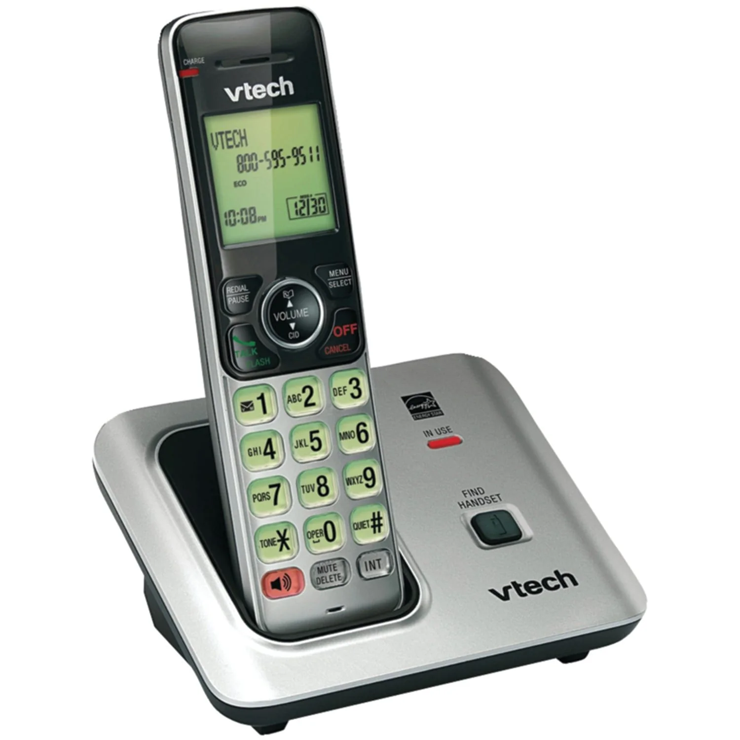 VTech 2-Handset DECT 6.0 Expandable Cordless Phone System for Landline, Speakerphone, Caller ID/Call Waiting, and Backlit Keypad/Display - Image 4