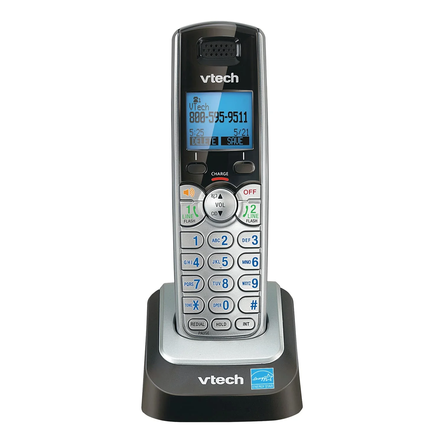 VTech 2-Line Cordless Phone Accessory Handset for VTech DS6151 Series Phone System - Image 3