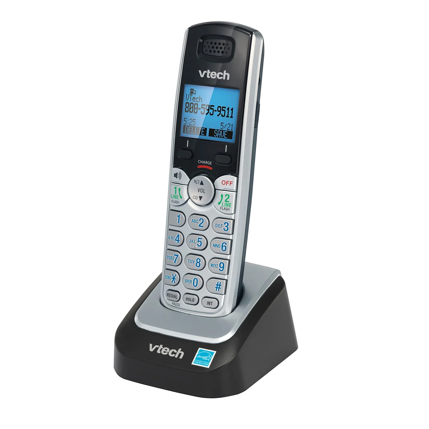 VTech 2-Line Cordless Phone Accessory Handset for VTech DS6151 Series Phone System - Image 4