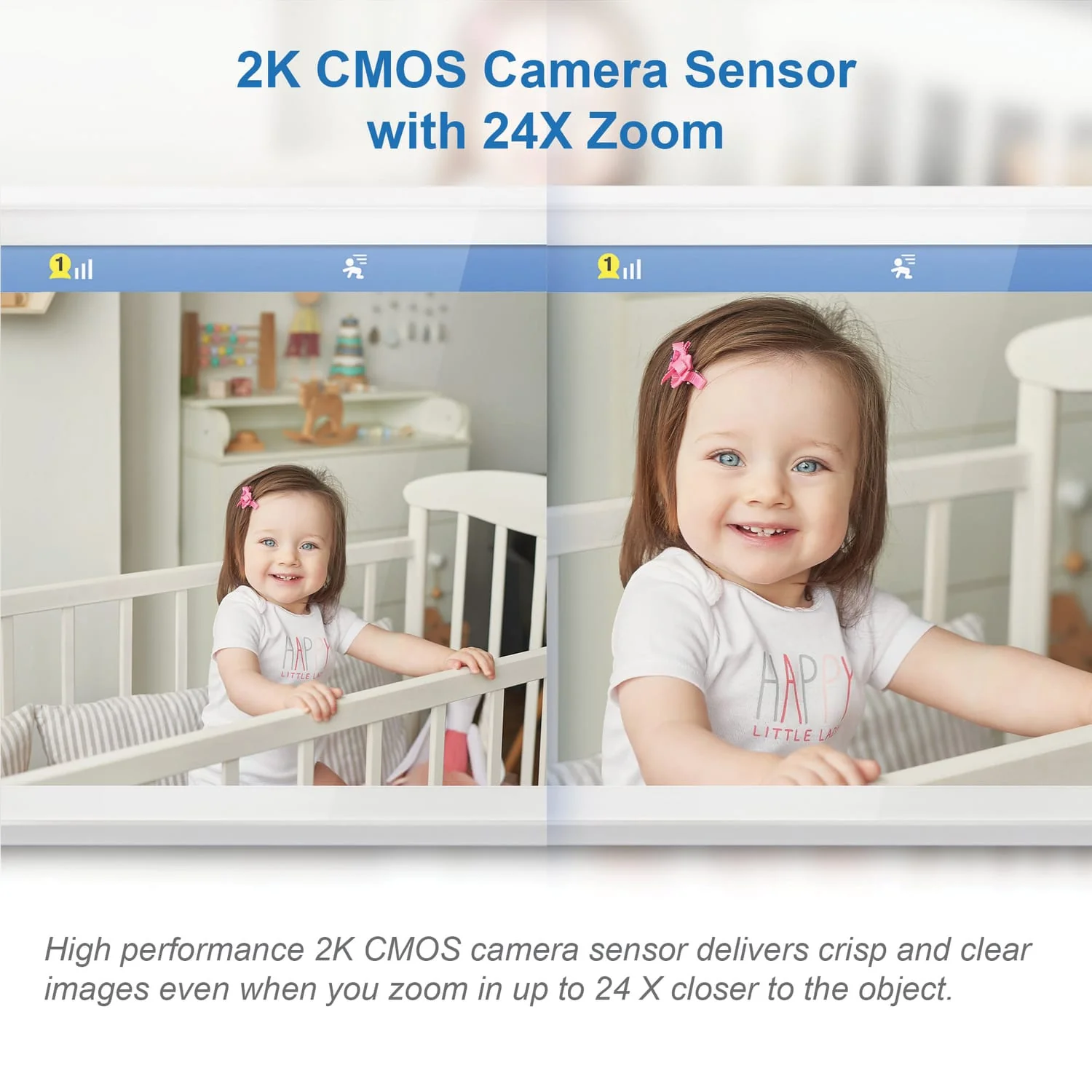 VTech RM77662HD Smart Wi-Fi 1080p 2-Camera 360°-Pan-and-Tilt Video Baby Monitor System with 7-In. Display, Night-Light, and Remote Access, White - Image 5