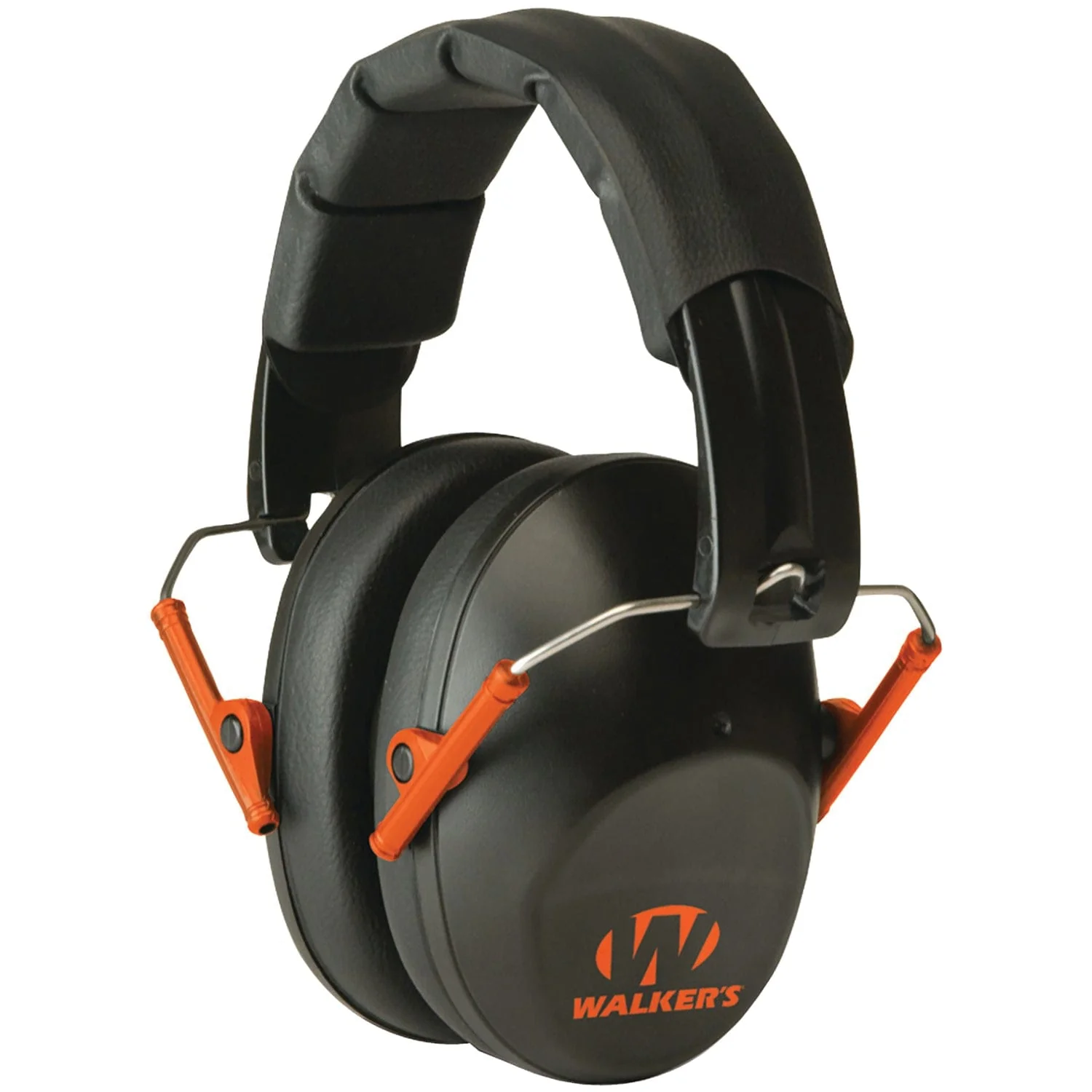 Walker's Game Ear PRO Low-Profile Folding Muff, Black and Orange - Image 2