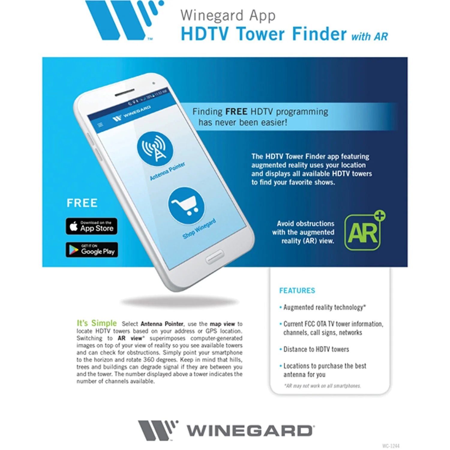 Winegard Platinum Series HD8200U HDTV Deep Fringe Antenna with up to 65-Mile Range - Image 2