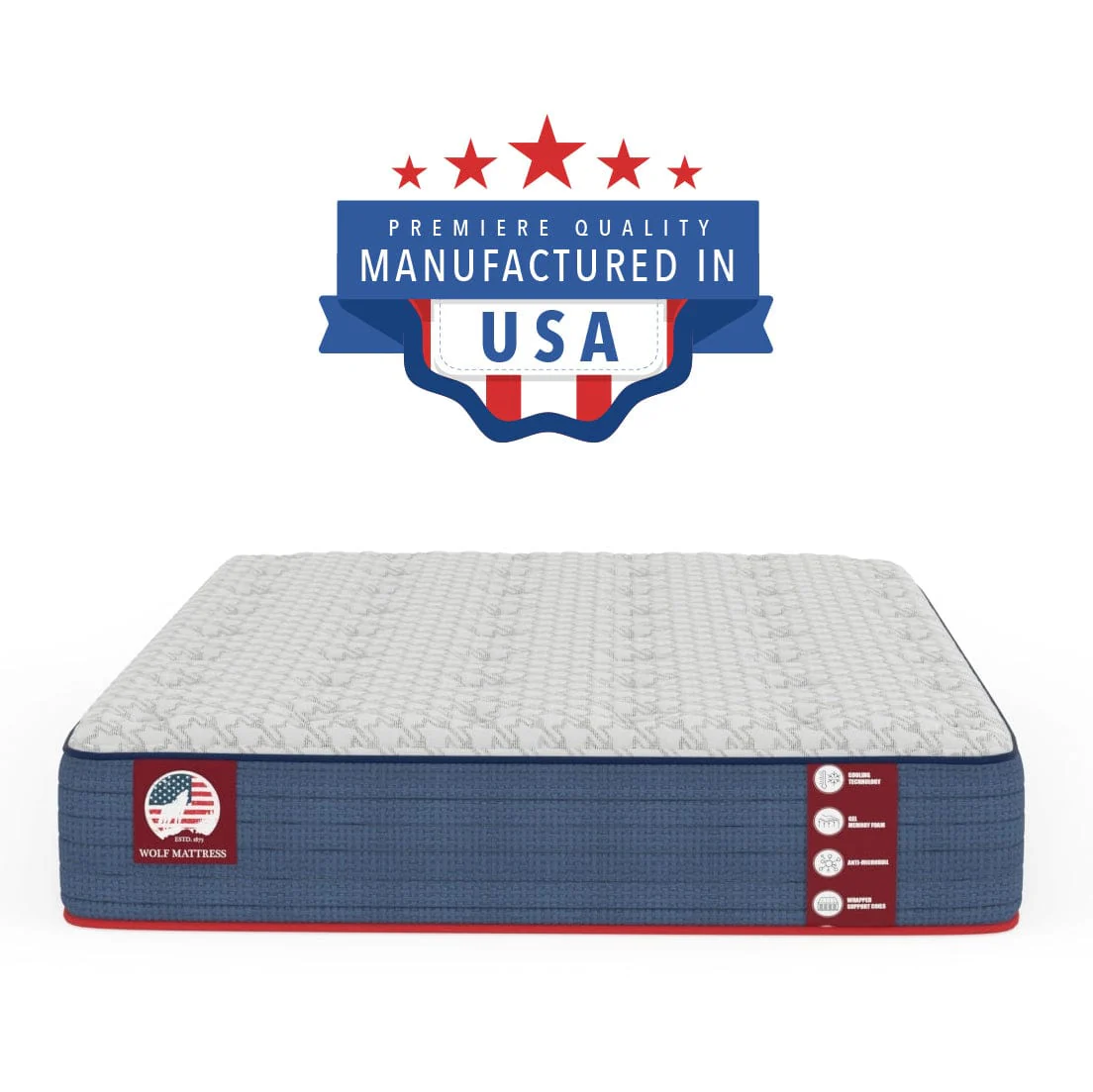Wolf Mattress TwinXL 11-Inch Luna Memory Foam Hybrid Mattress, Plush Comfort, Medium Firm, Cool Touch, Anti-Microbial w/ Pocketed Coil System - Image 4