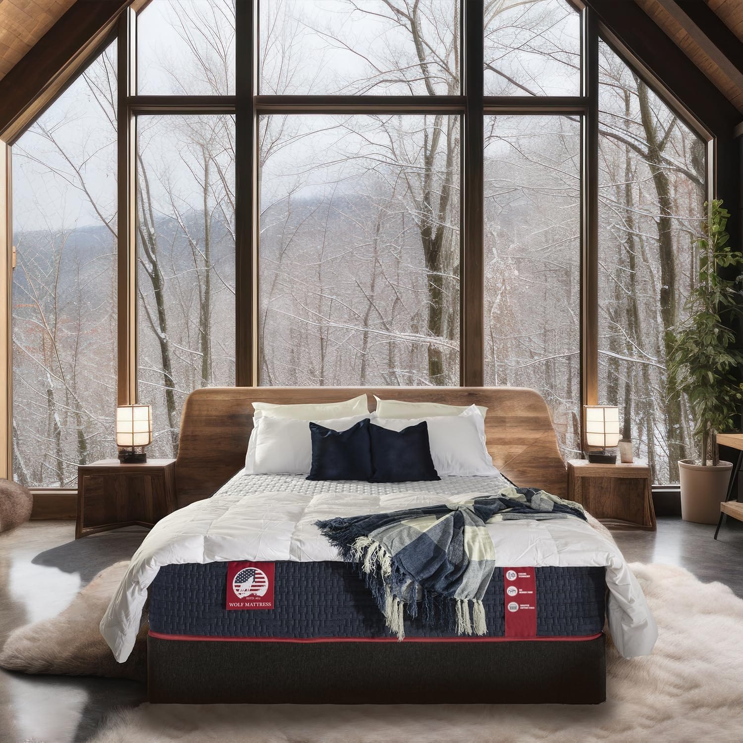 Wolf Mattress TwinXL 11-Inch Luna Memory Foam Hybrid Mattress, Plush Comfort, Medium Firm, Cool Touch, Anti-Microbial w/ Pocketed Coil System - Image 9