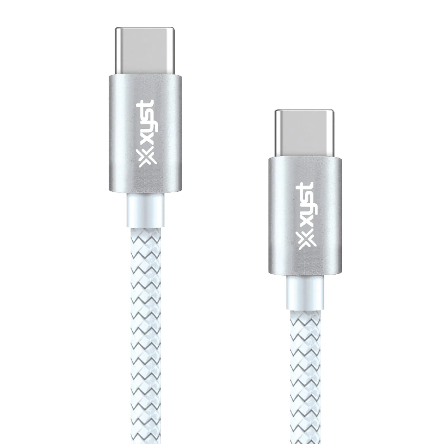 XYST 10-Ft. Braided USB-C to USB-C Cable, White - Image 2