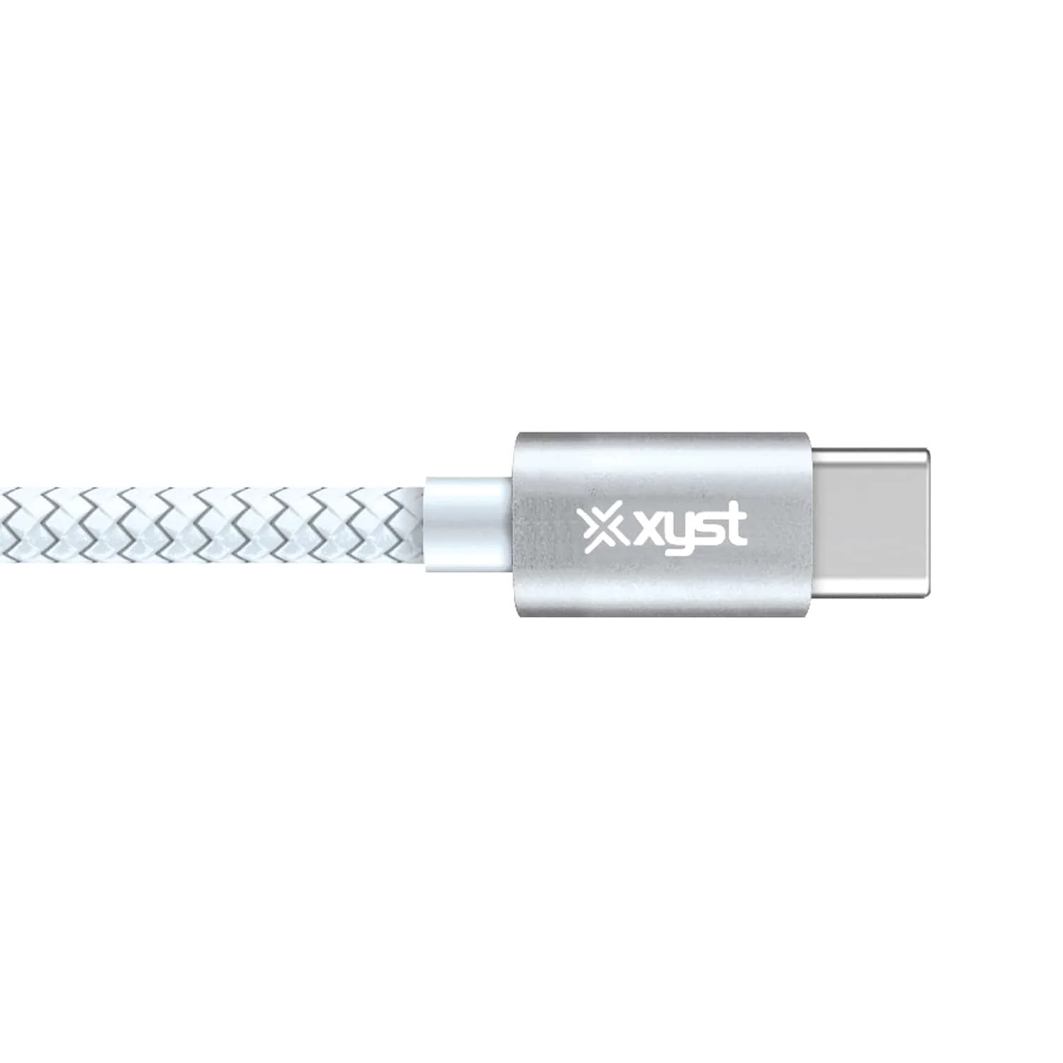 XYST 10-Ft. Braided USB-C to USB-C Cable, White - Image 3