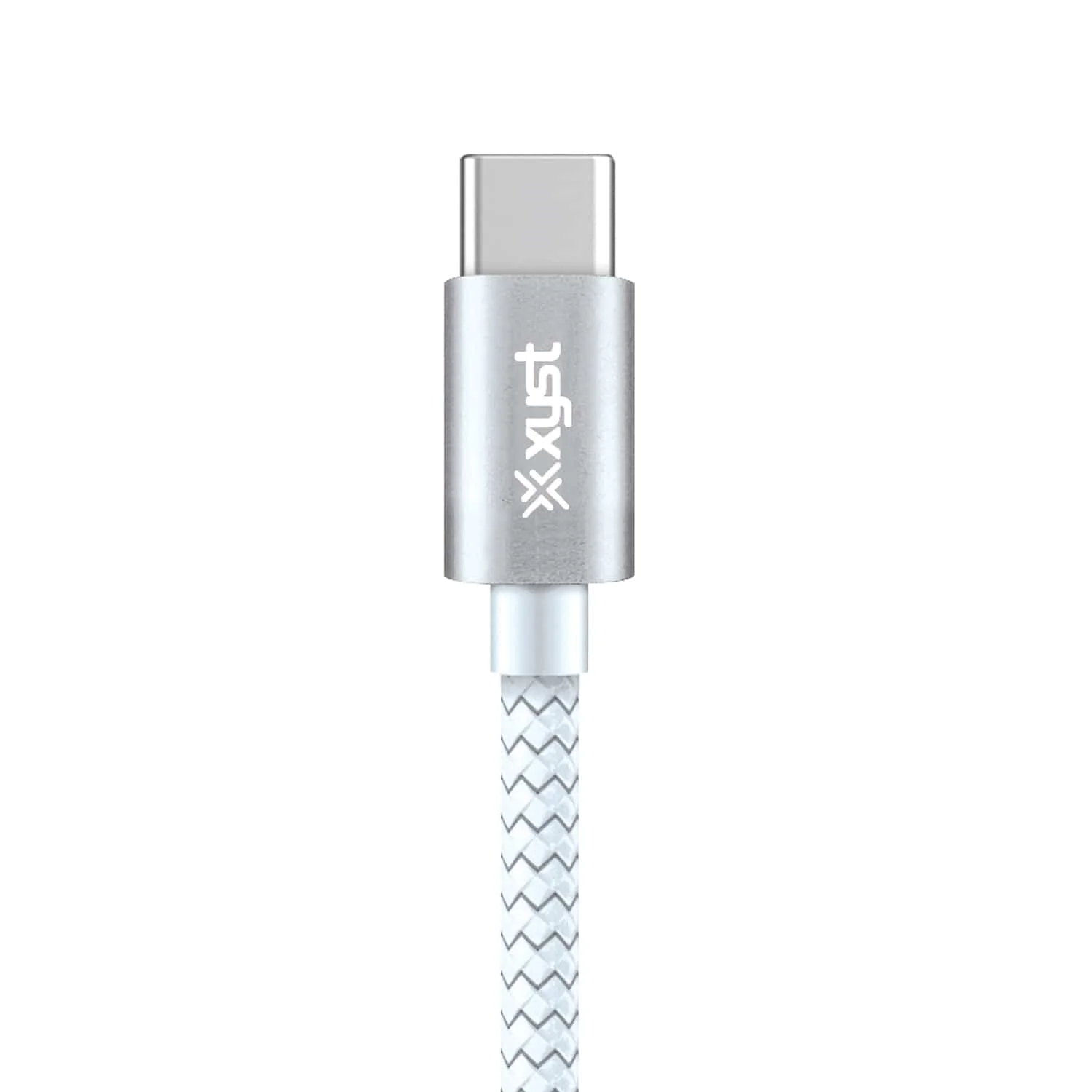 XYST 10-Ft. Braided USB-C to USB-C Cable, White - Image 4