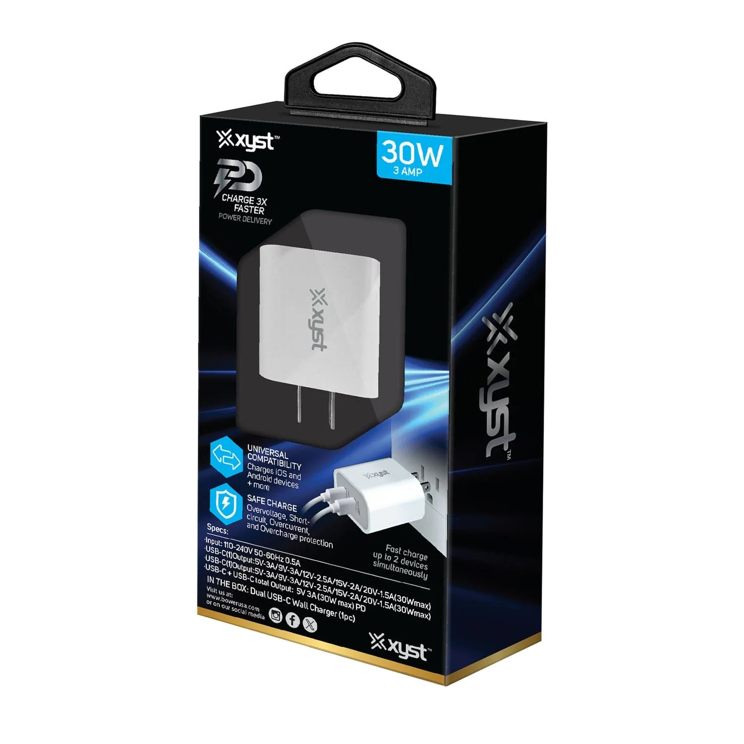 XYST 30-Watt Dual USB-C Wall Charger - Image 2