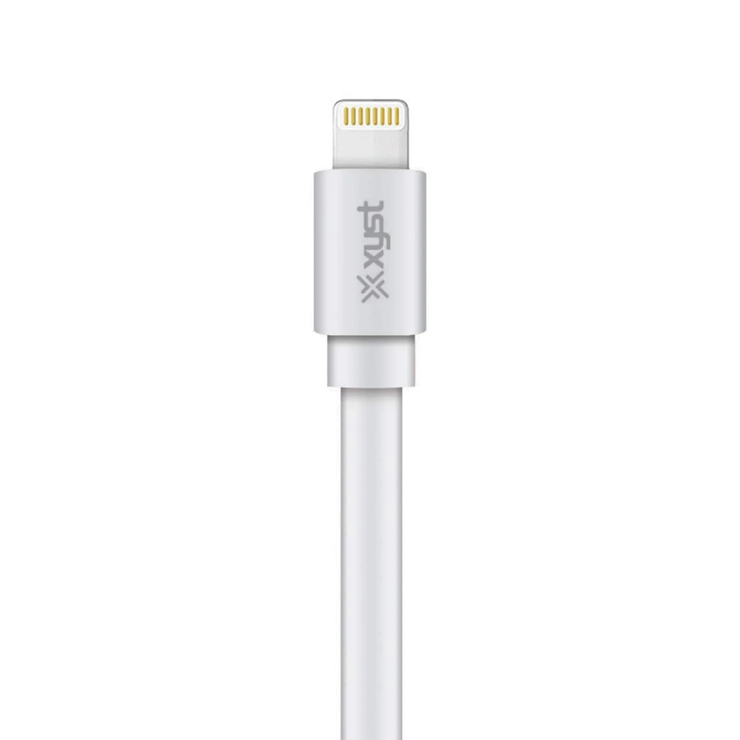 XYST Charge and Sync USB to Lightning Flat Cable, 4 Ft., White - Image 2