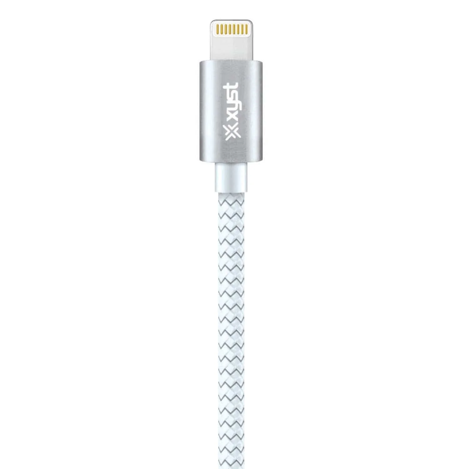 XYST USB to Lightning 10-Ft. Charge and Sync Braided Cable, for Smartphones and Tablets, White - Image 2