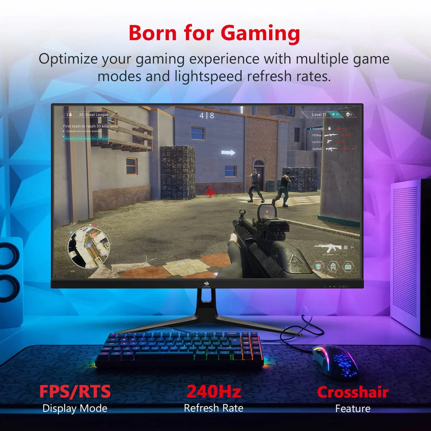 Z-Edge 24.5-In. 1080p 240-Hz Gaming Monitor - Image 2