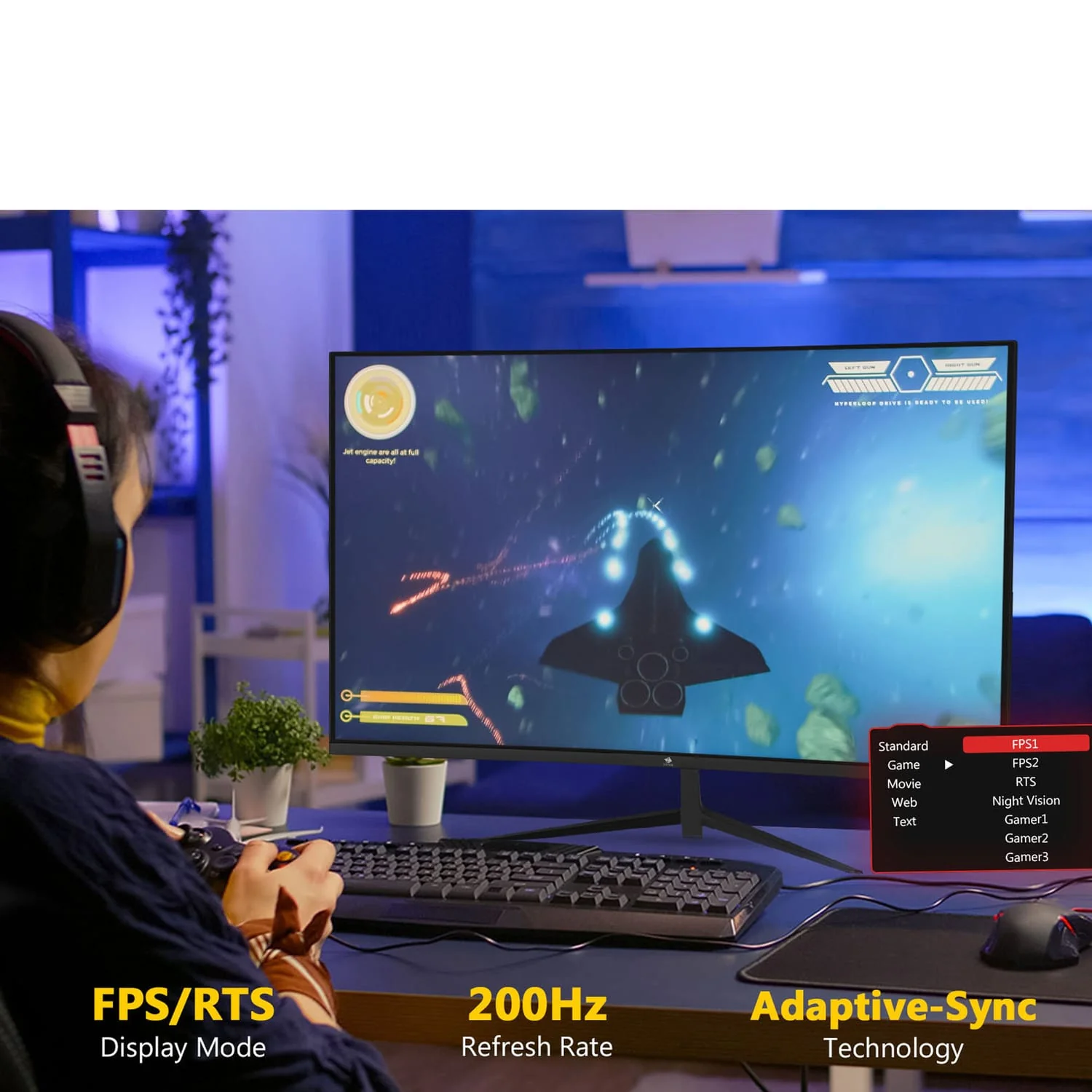 Z-Edge 27-In. 1080p 200-Hz Curved Gaming Monitor - Image 5