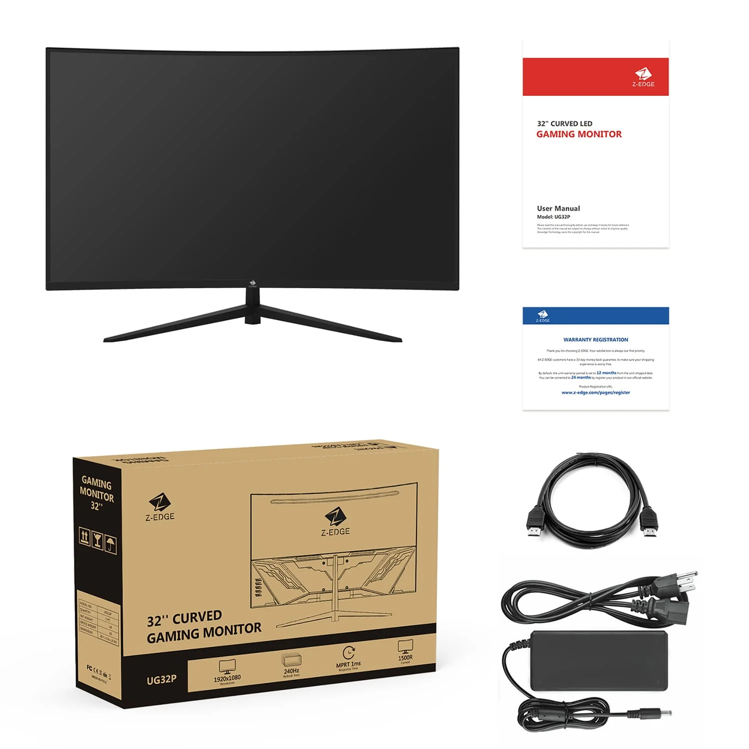 Z-Edge 32-In. 1080p 240-Hz Curved Gaming Monitor - Image 3