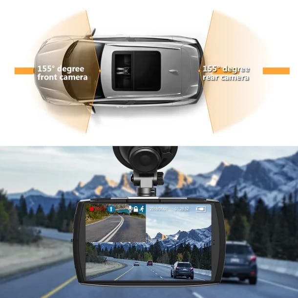 Z-Edge T4 Front and Rear 1080p Dash Camera with 4-In. Touch-Screen, Night Vision, and microSD Card - Image 5