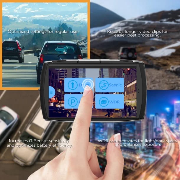 Z-Edge T4 Front and Rear 1080p Dash Camera with 4-In. Touch-Screen, Night Vision, and microSD Card - Image 6