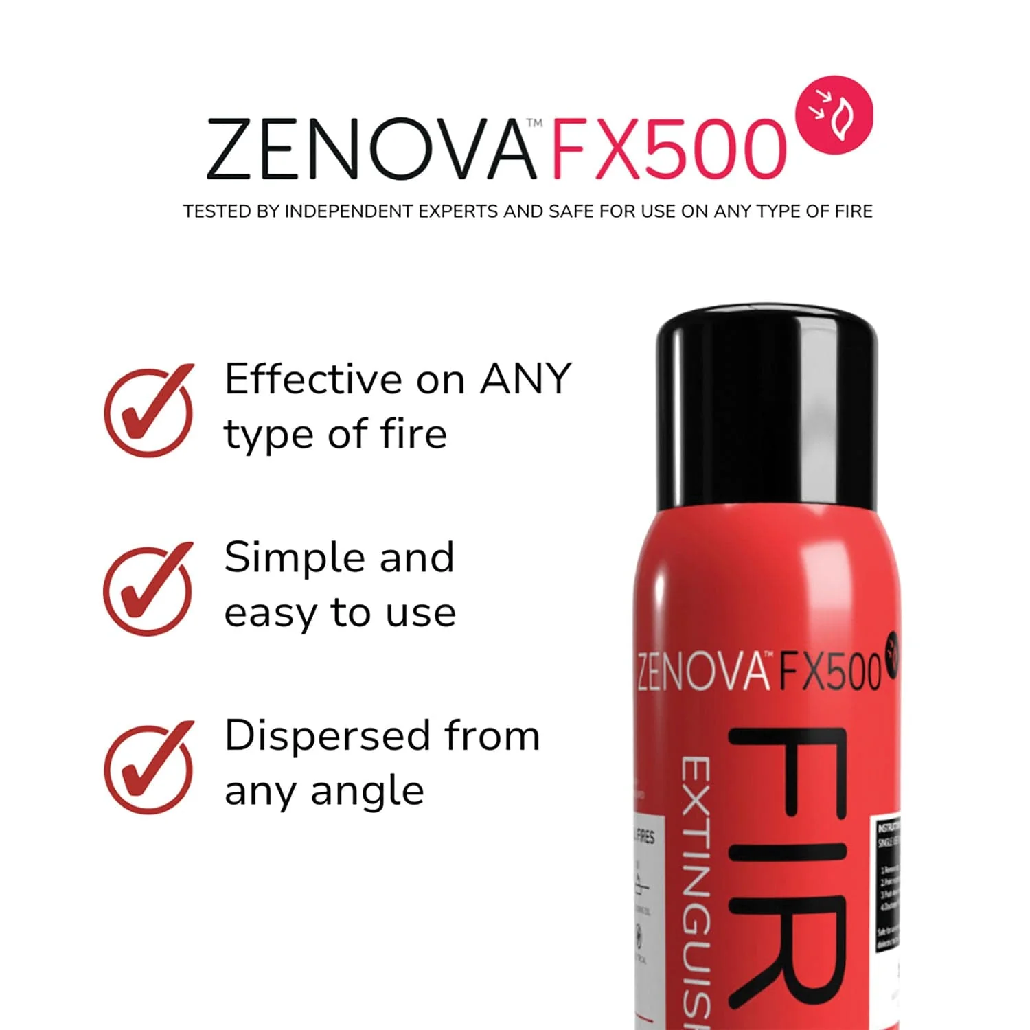 Zenova FX500 Fire Extinguishing Aerosol Spray - Image 4