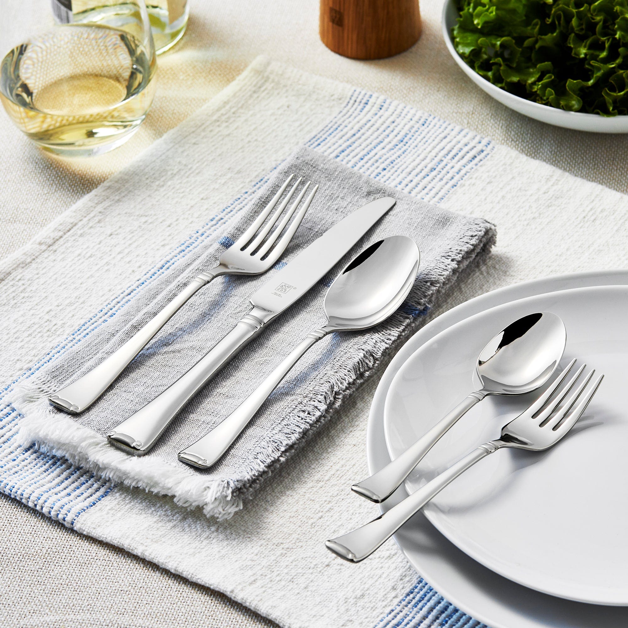 Zwilling Angelico 20-Piece 18/10 Stainless Steel Flatware Set, Silver - Image 2