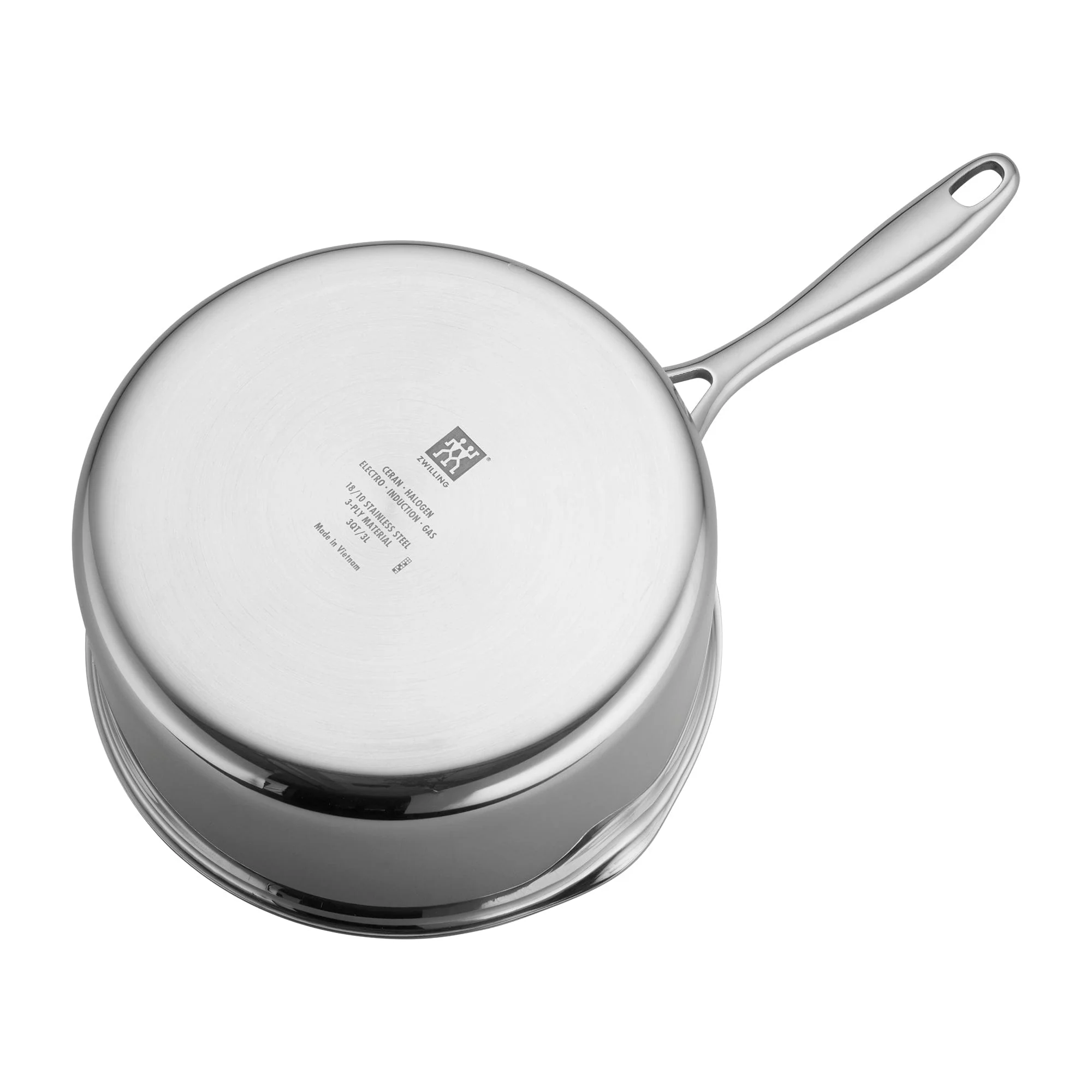 Zwilling Clad CFX 3-qt Stainless Steel Ceramic Nonstick Saucepan - Image 4