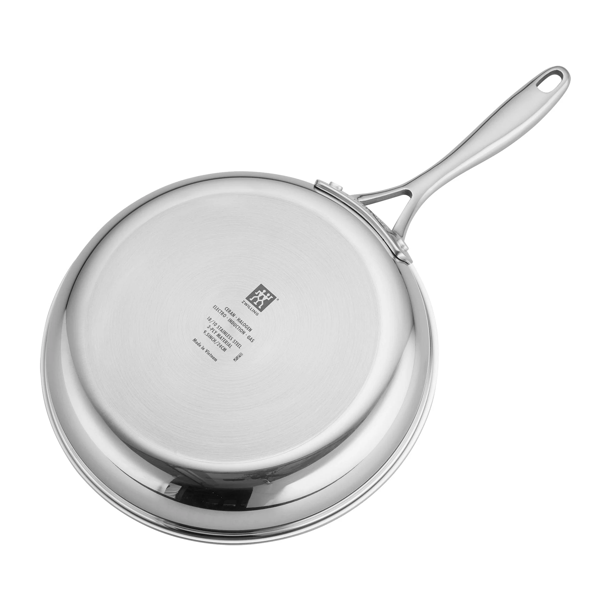 Zwilling Clad CFX 9.5-inch Stainless Steel Ceramic Nonstick Fry Pan with Lid - Image 3