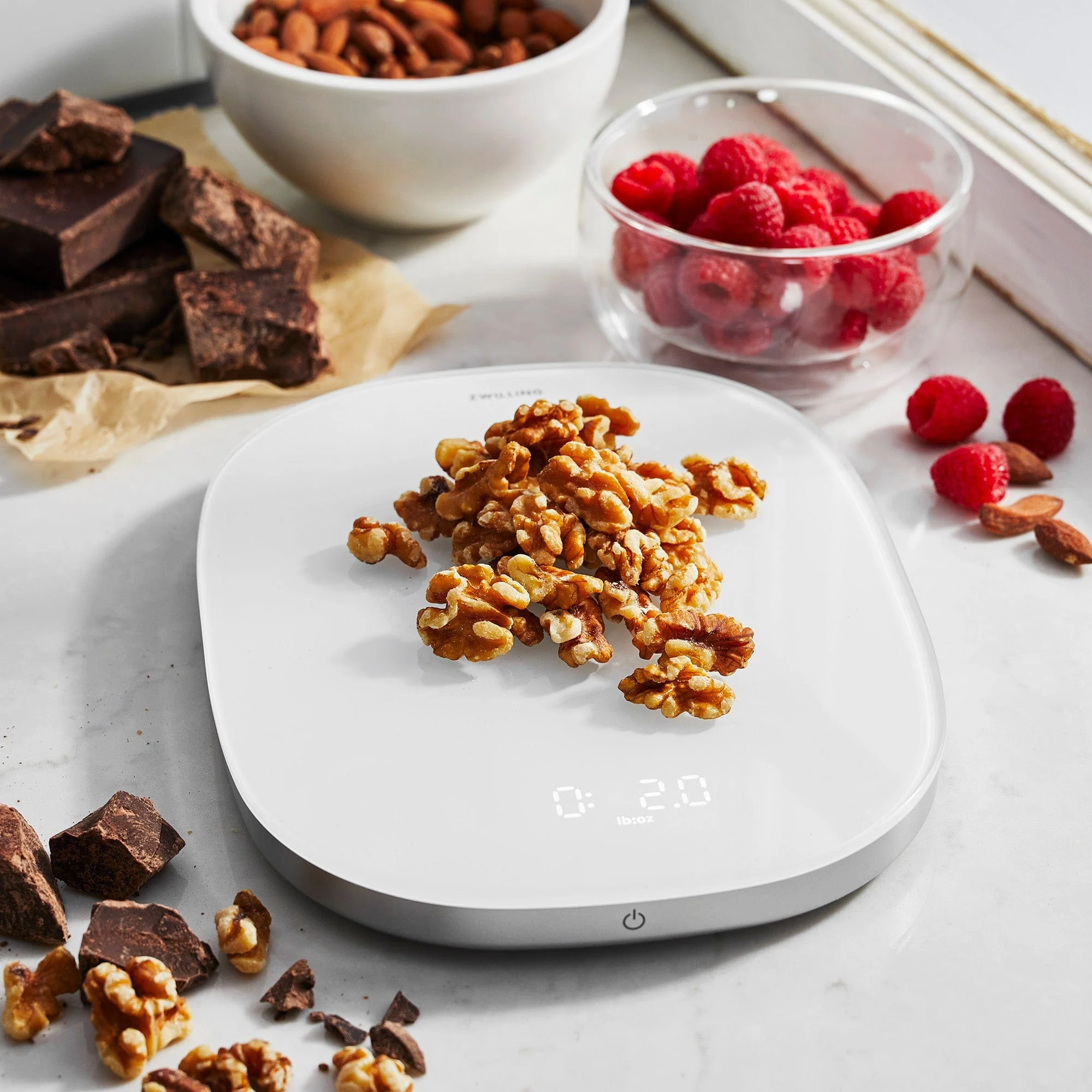 Zwilling Enfinigy Digital Kitchen Food Scale, Max weight 22lbs, Grams & Ounces, .1-gram Accuracy, White - Image 4