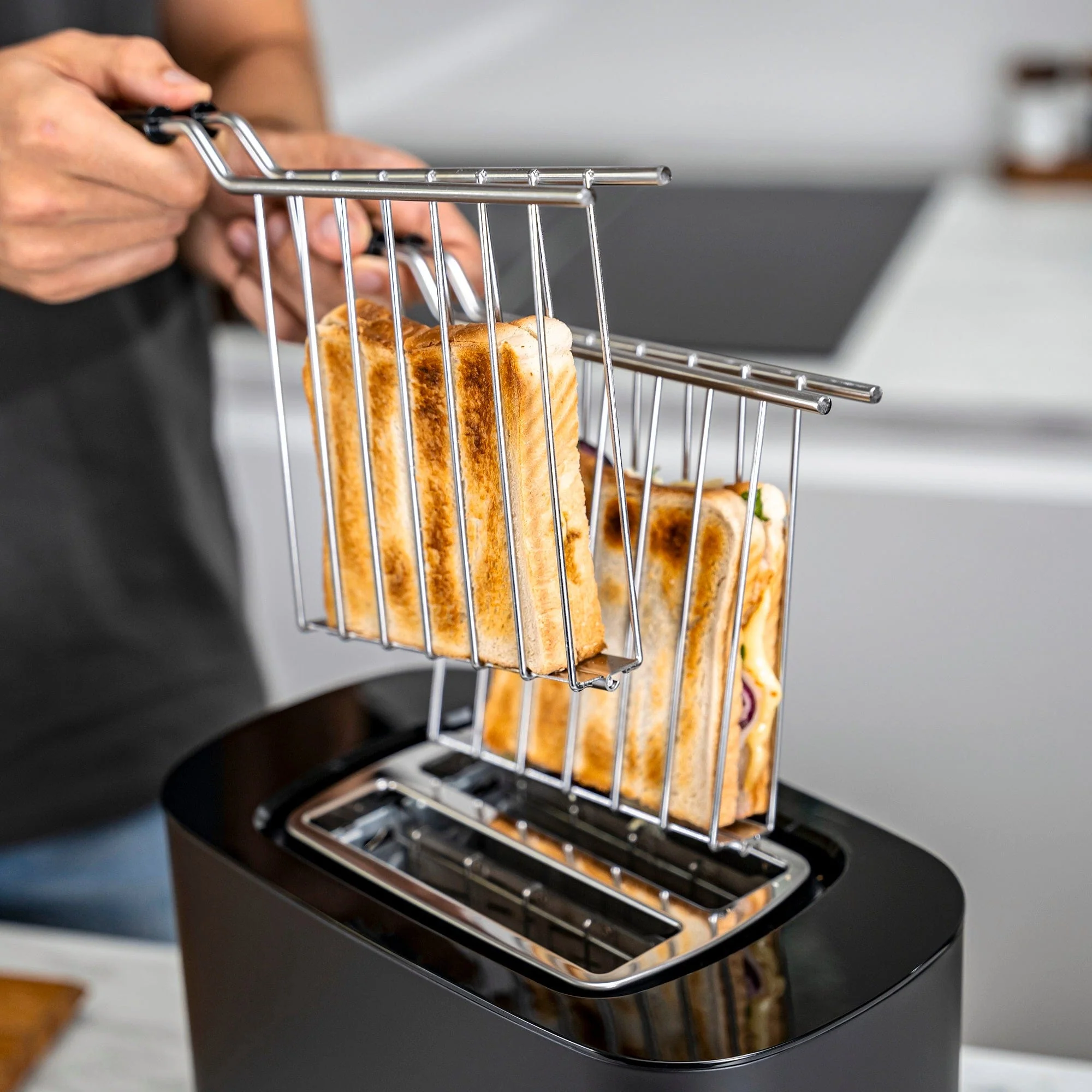 Zwilling Enfinigy Toaster Sandwich Rack - Short - Black - Image 4