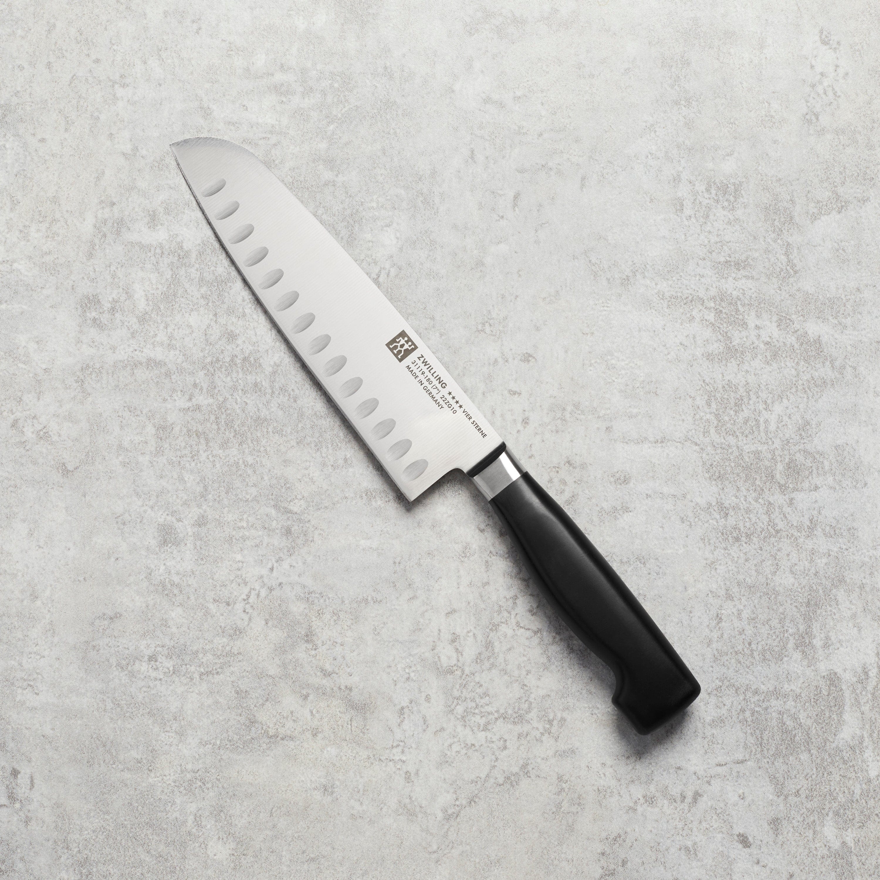 Zwilling Four Star 7-inch Hollow Edge Santoku Knife - Image 3