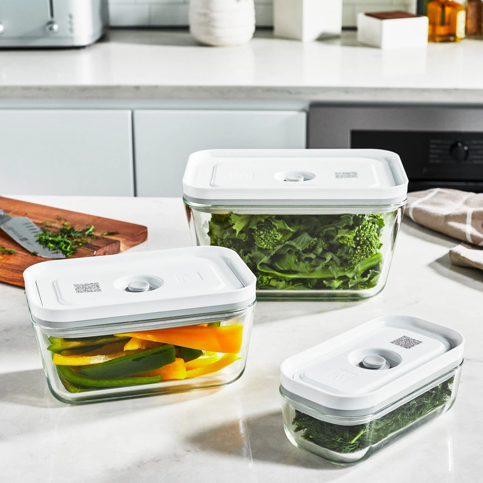 Zwilling Fresh & Save 3-pc Glass Food Storage Container, Meal Prep Container- Assorted Sizes - Image 4
