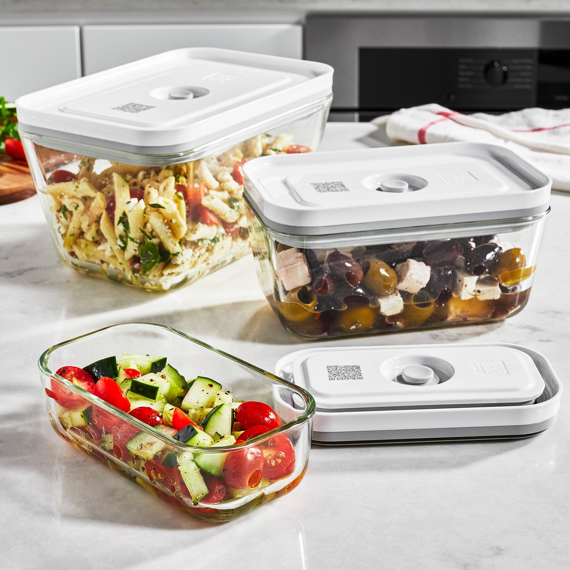 Zwilling Fresh & Save 3-pc Glass Food Storage Container, Meal Prep Container- Assorted Sizes - Image 5
