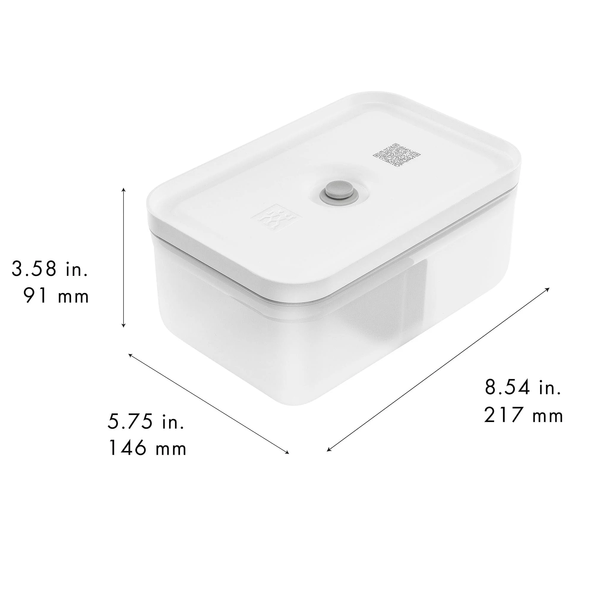 Zwilling Fresh & Save Plastic Lunch Box, Airtight Food Storage Container, Meal Prep Container, BPA-Free, Grey, Semitransparent - Large - Image 3