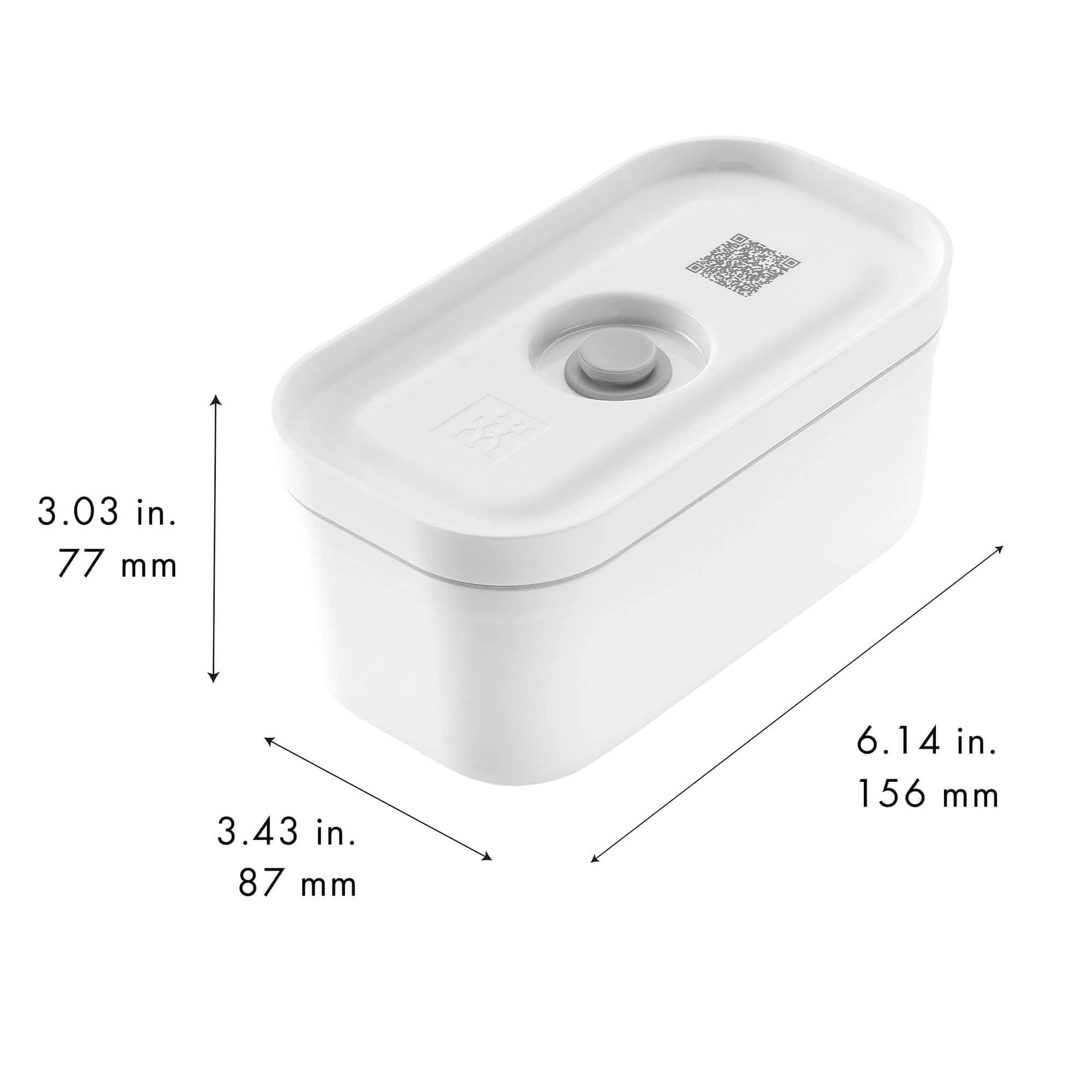Zwilling Fresh & Save Plastic Lunch Box, Airtight Food Storage Container, Meal Prep Container, BPA-Free, White - Small - Image 2