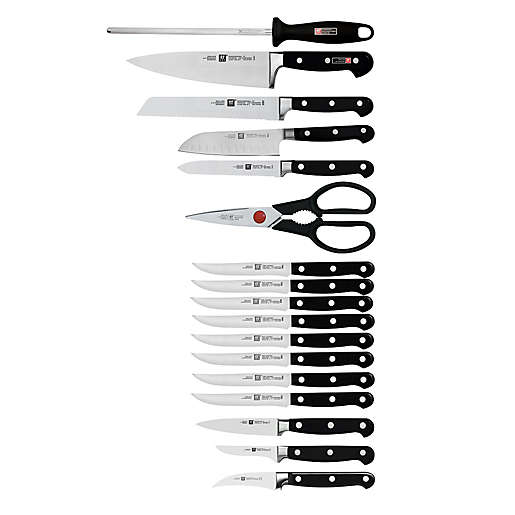 Zwilling Professional S 18-Piece Knife Block Set, Chef Knife, Serrated Utility Knife, Steak Knife Set, Black - Image 2