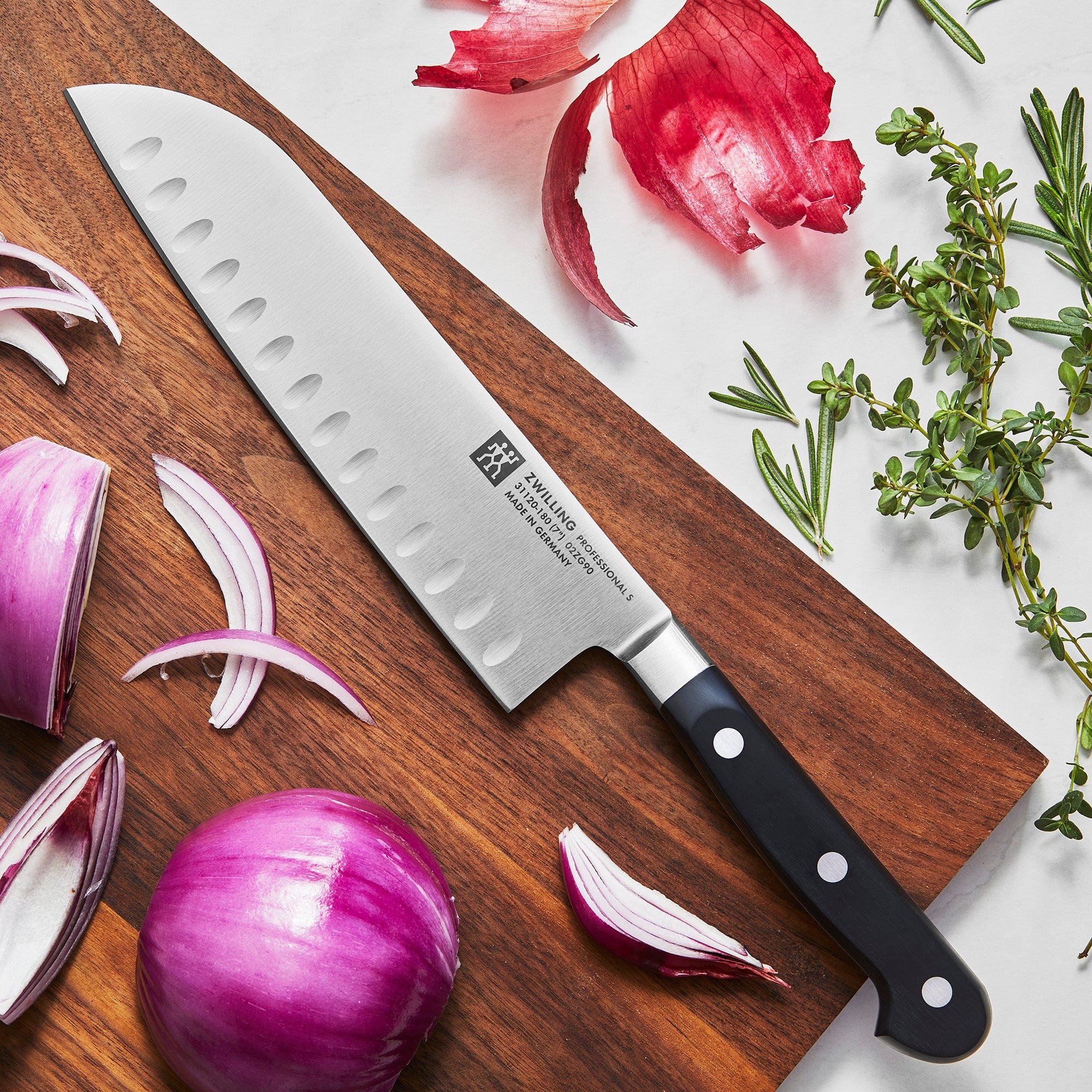 Zwilling Professional "S" 7-inch Hollow Edge Santoku Knife - Image 2