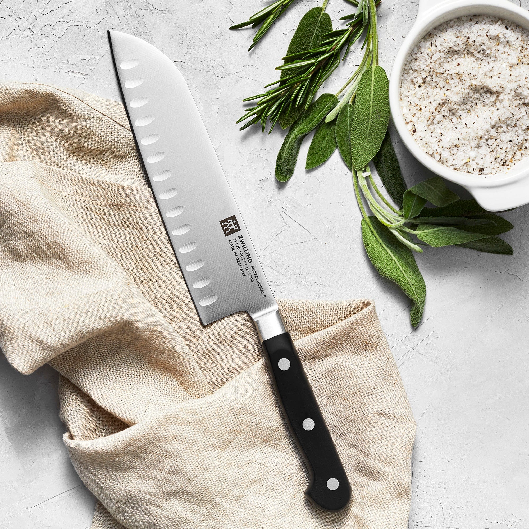 Zwilling Professional "S" 7-inch Hollow Edge Santoku Knife - Image 3