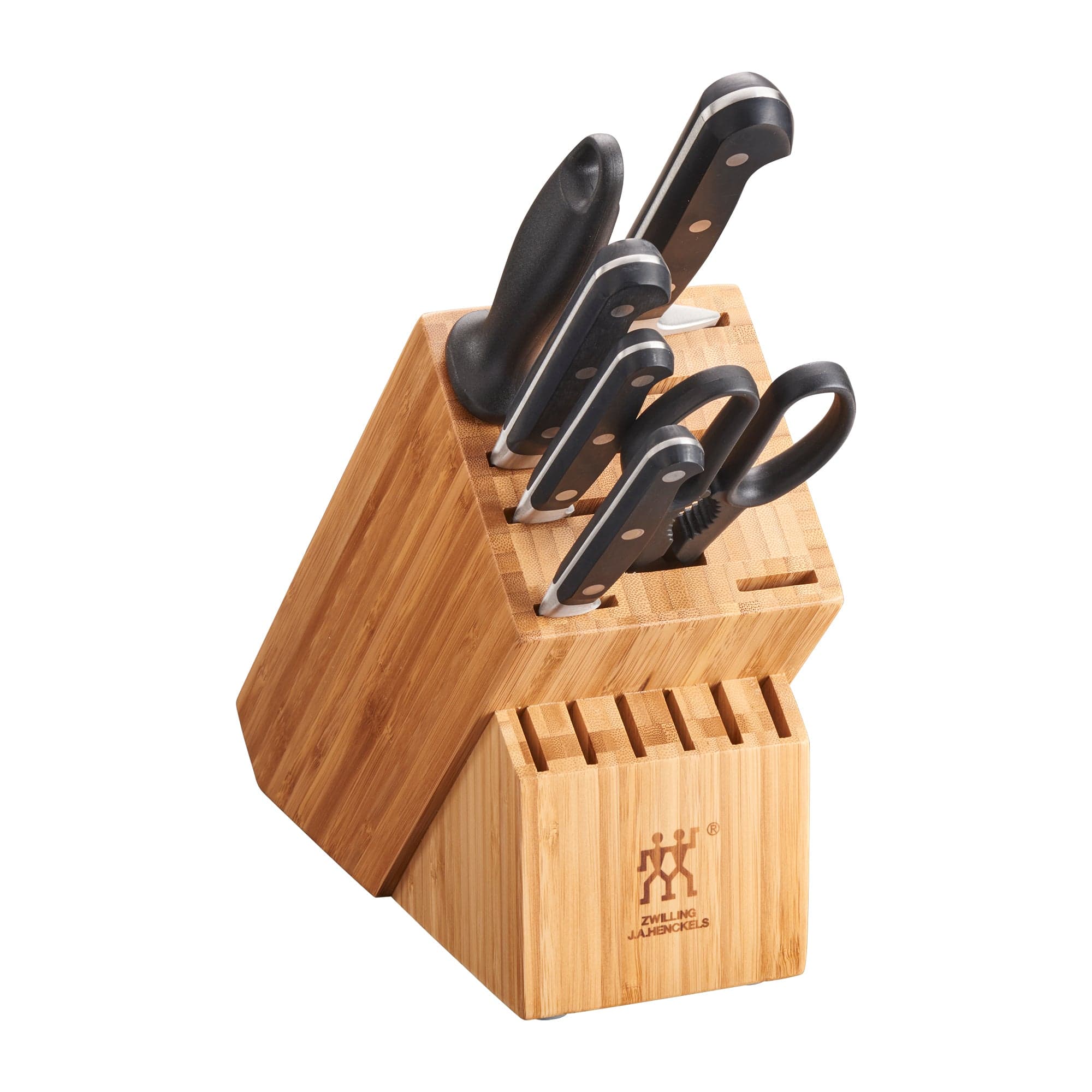 Zwilling Professional S Knife Set with Block, Chefs Knife, Serrated Utility Knife, 7 Piece, Bamboo - Image 4