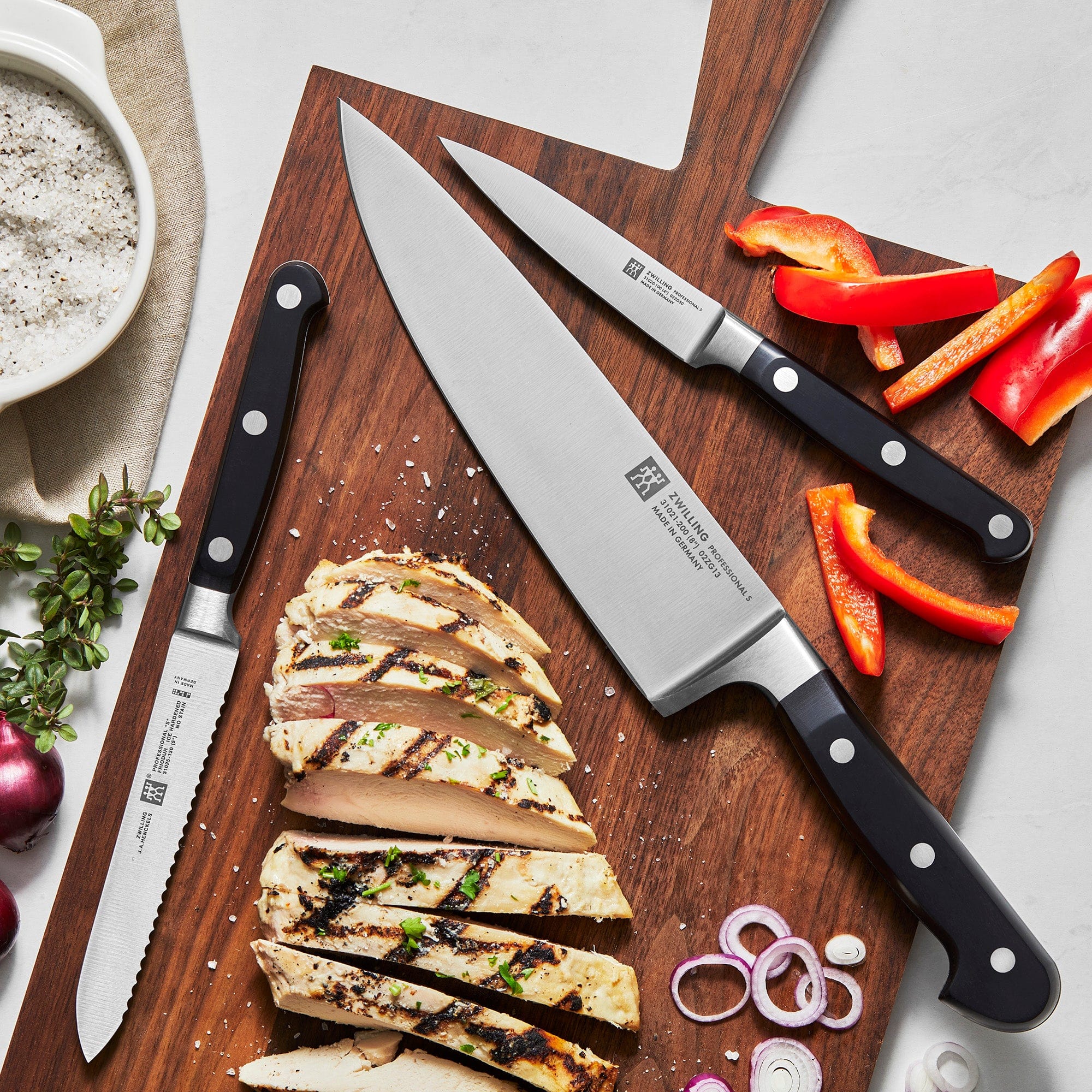 Zwilling Professional S Knife Set with Block, Chefs Knife, Serrated Utility Knife, 7 Piece, Bamboo - Image 8