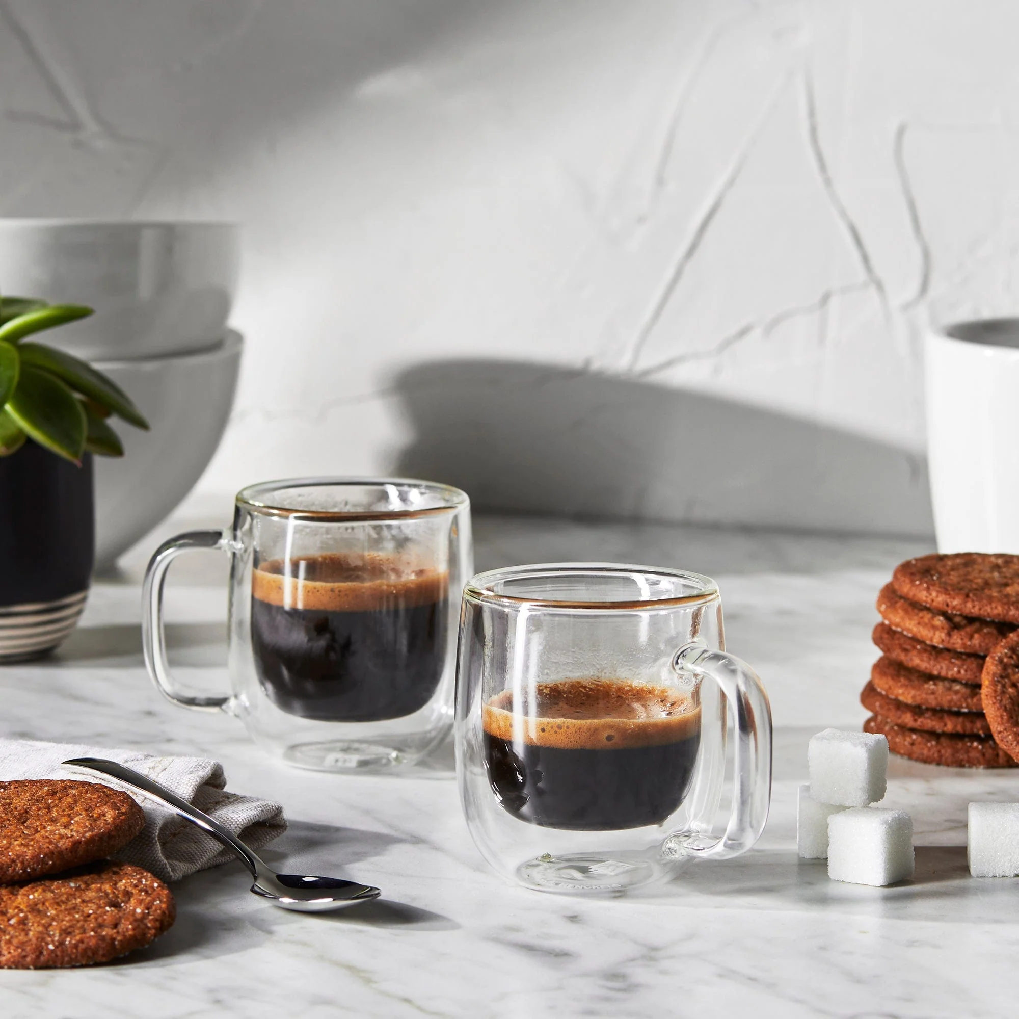 Zwilling Sorrento Plus 2-pc Double-Wall Glass Espresso Mug Set - Image 4