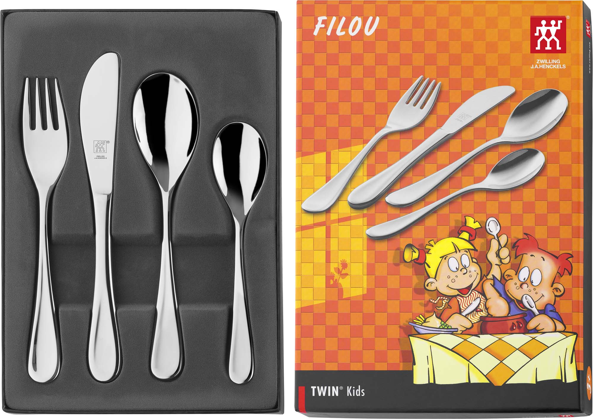 Zwilling Twin Kids Filou 4-pc 18/10 Stainless Steel Flatware Set - Image 2