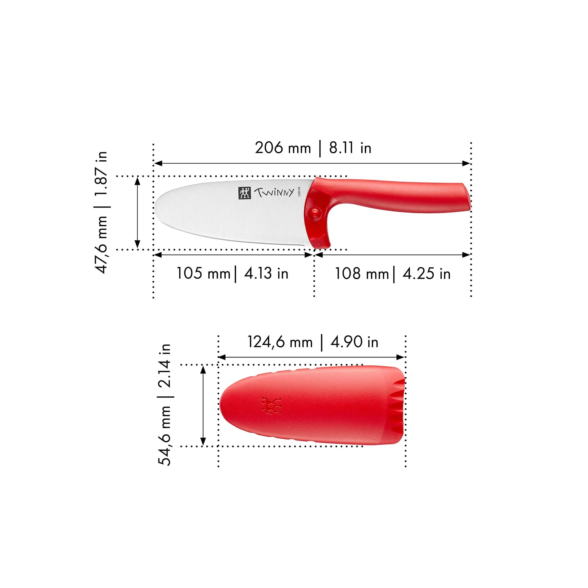 Zwilling Twinny Kids Chefs Knife - Red - Image 6